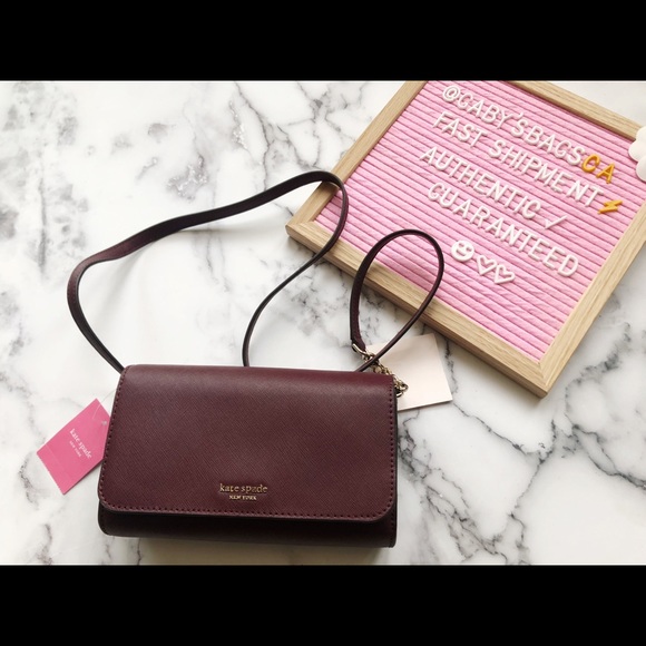 NWT Kate Spade Crossbody Black or Cheerywood red💞 - Picture 5 of 7